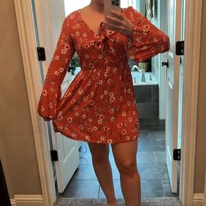 Floral rust dress size M
